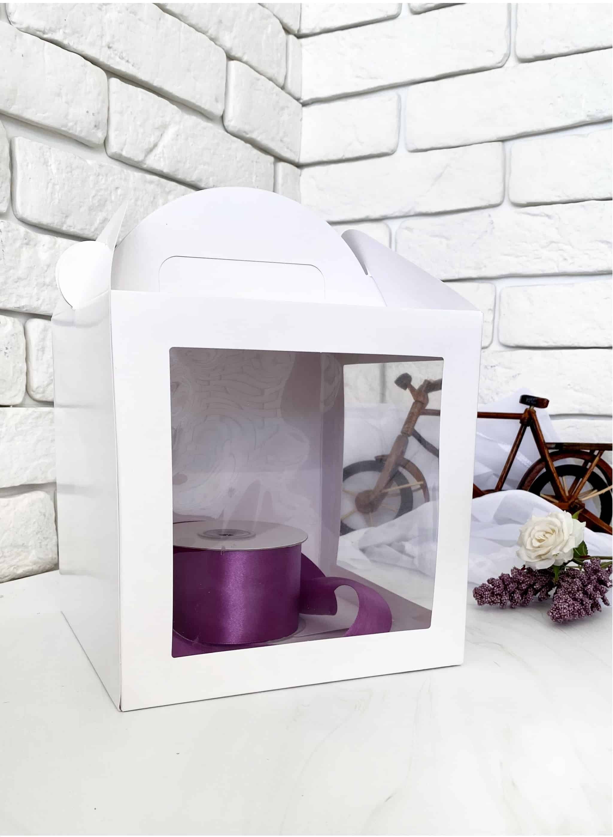 КУ-00395 Л Упаковка под кейк-попсы/пряничный домик, белая — изображение 1